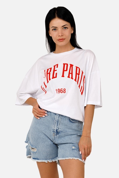 Жіноча футболка з коротким рукавом 48 колір білий ЦБ-00254144