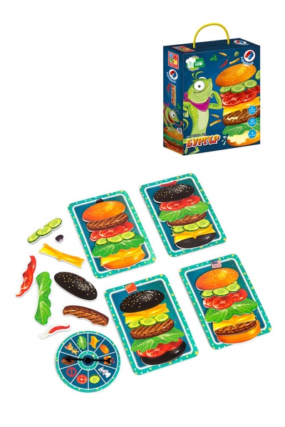 Магнітна гра "Бургер" колір різнокольоровий ЦБ-00136761 SKT000482535 фото