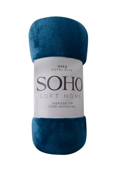 Плед флисовый Soho цвет синий ЦБ-00249474 SKT000991244 фото