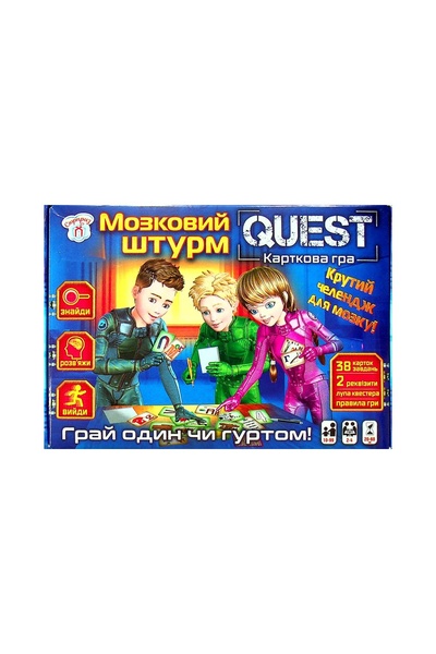 Настільна гра "Quest. Мозковий штурм Сюрприз" колір різнокольоровий ЦБ-00214844 SKT000897260 фото