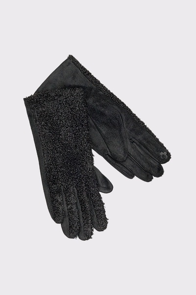 Жіночі рукавички колір чорний ЦБ-00205152 SKT000878223 фото