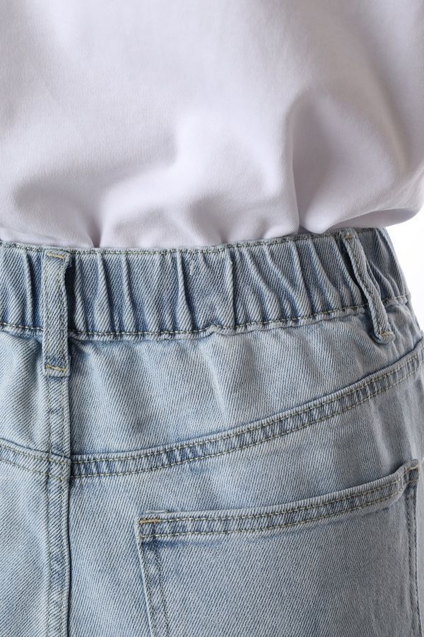 Джинси wide leg жіночі колір блакитний 42 ЦБ-00290496 фото