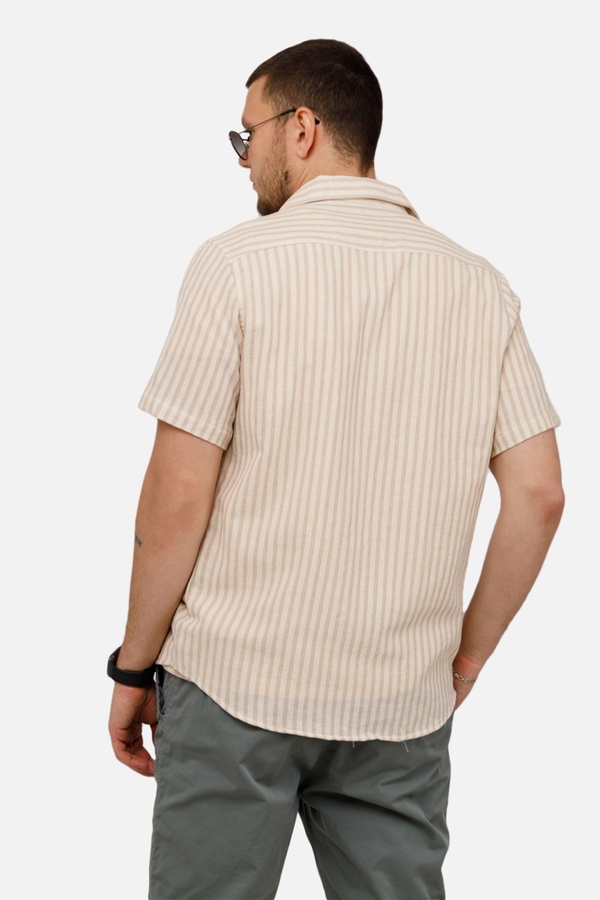 Чоловіча сорочка з коротким рукавом 44 колір молочний ЦБ-00250660 SKT000994019 фото