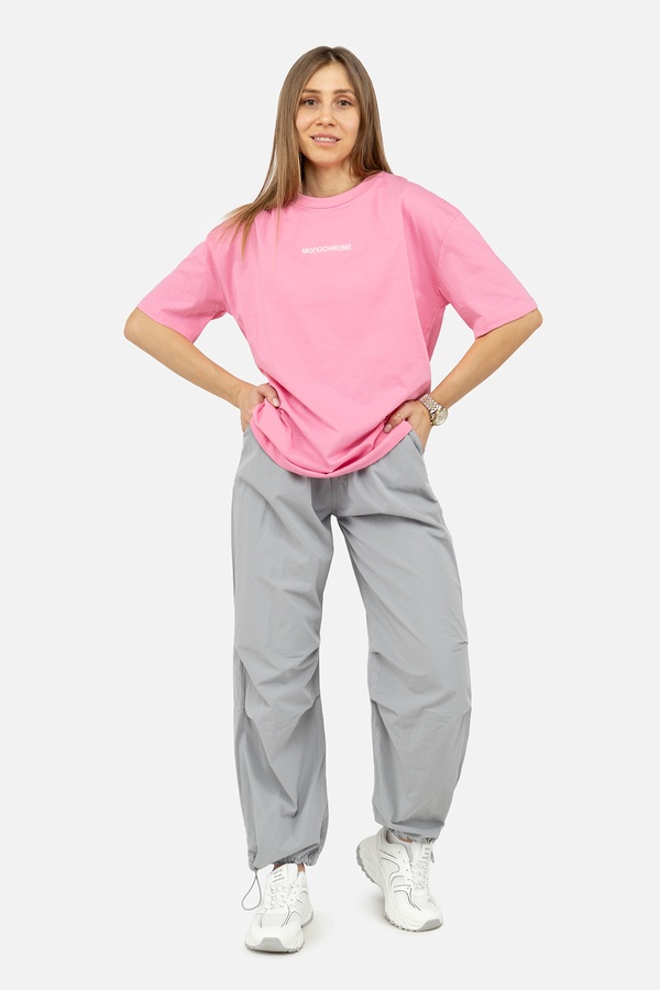 Женская футболка 48 цвет розовый ЦБ-00245782 SKT000982740 фото