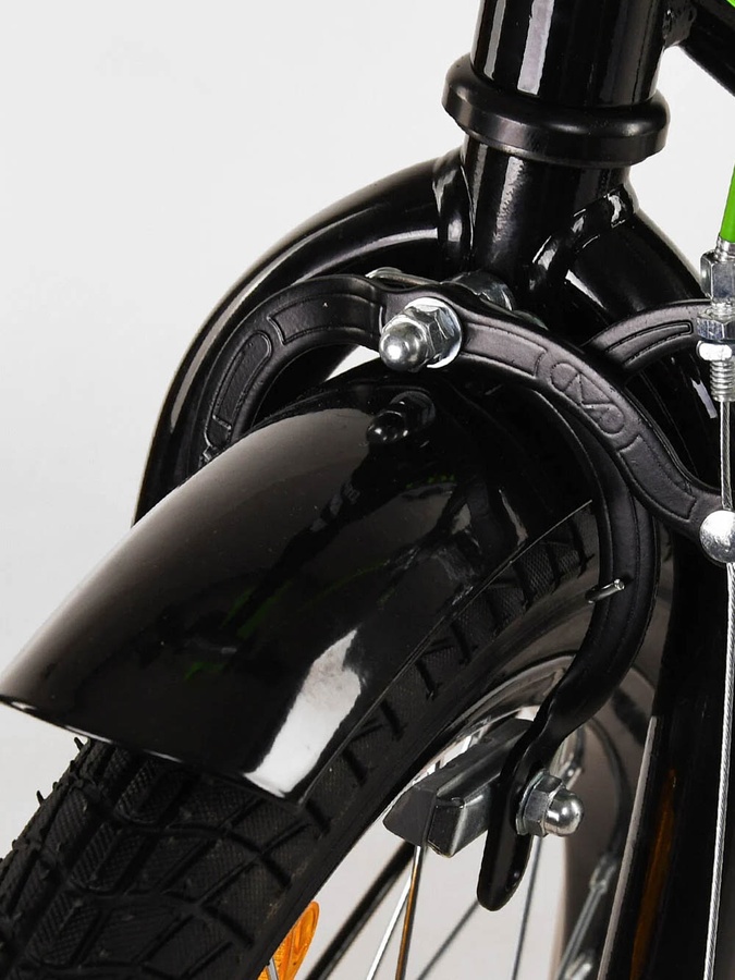 Детский двухколесный велосипед 18" дюймов цвет черно-салатовый ЦБ-00213414 SKT000893666 фото