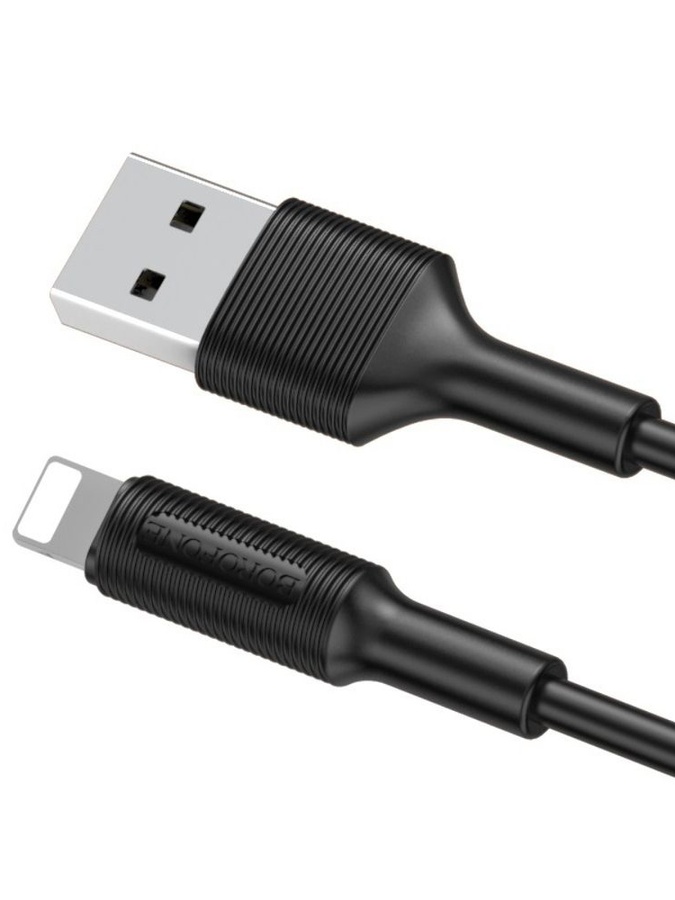 Кабель Borofone BX1 USB to Lightning колір чорний ЦБ-00220475 SKT000909895 фото