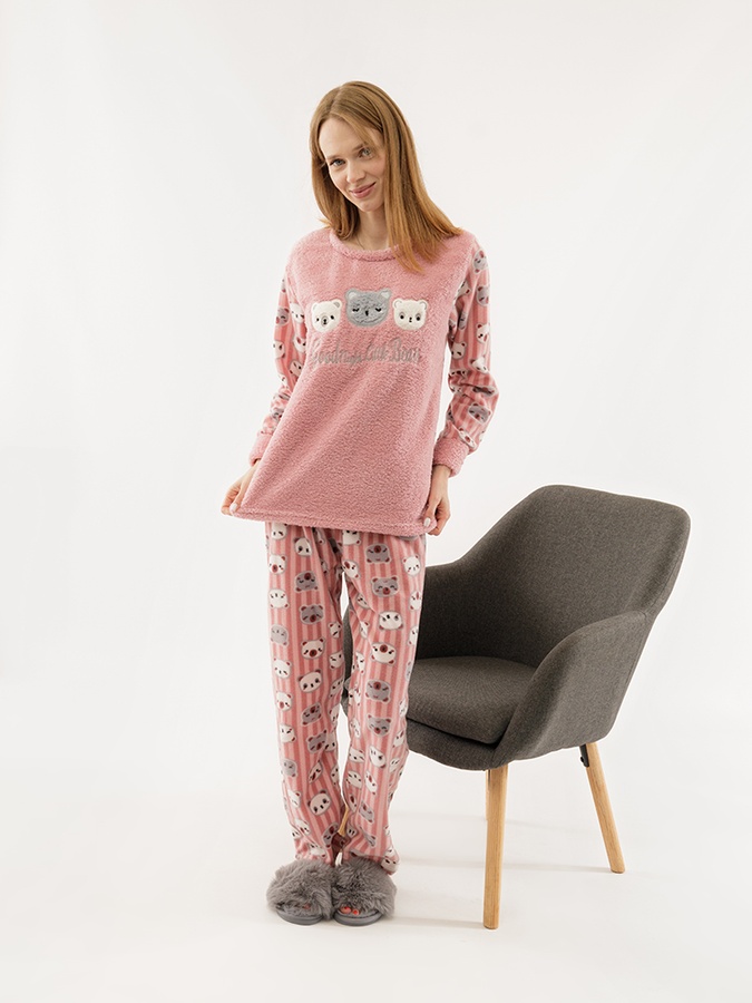 Жіноча піжама 44 колір світло-рожевий ЦБ-00209216 SKT000886354 фото
