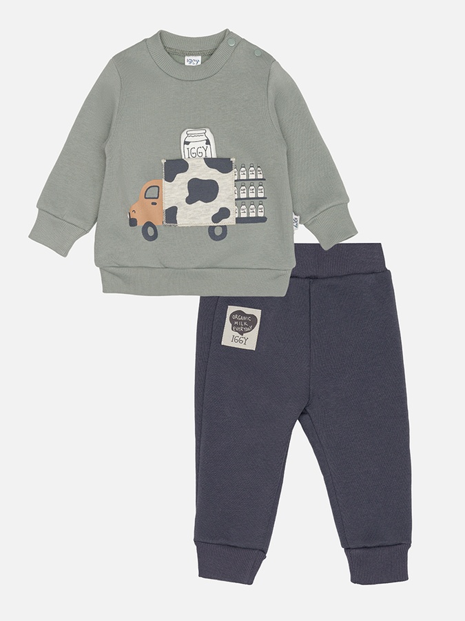 Костюм зі штанами для хлопчика 92 колір оливковий ЦБ-00228169 SKT000928332 фото