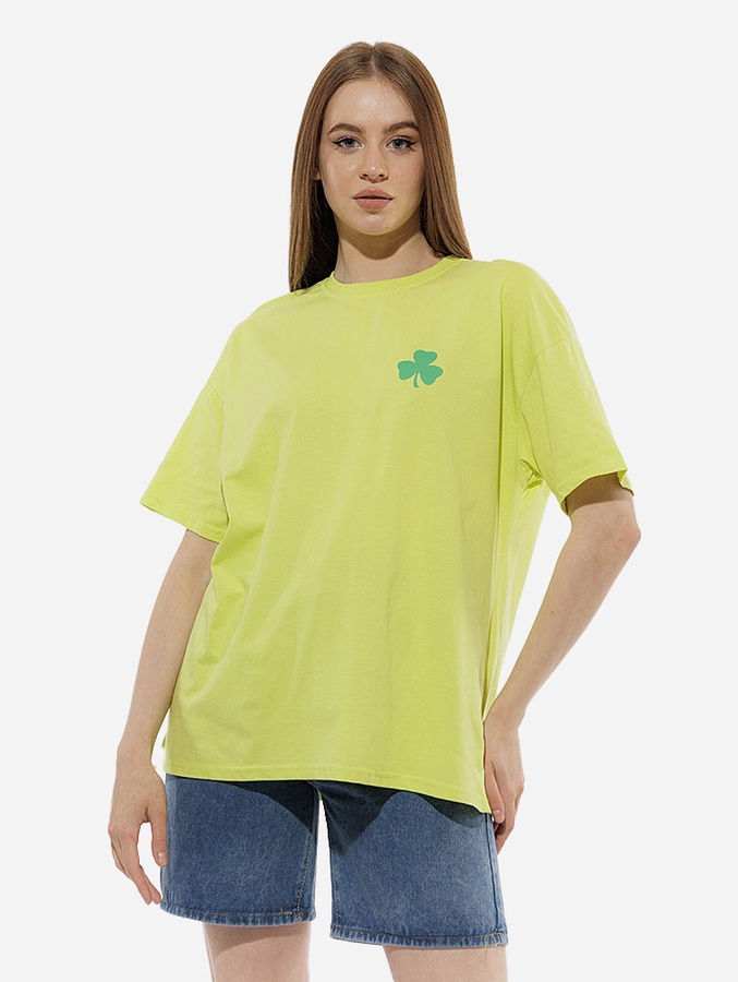 Жіноча футболка оверсайз 42 колір лимонний ЦБ-00218104 SKT000903920 фото