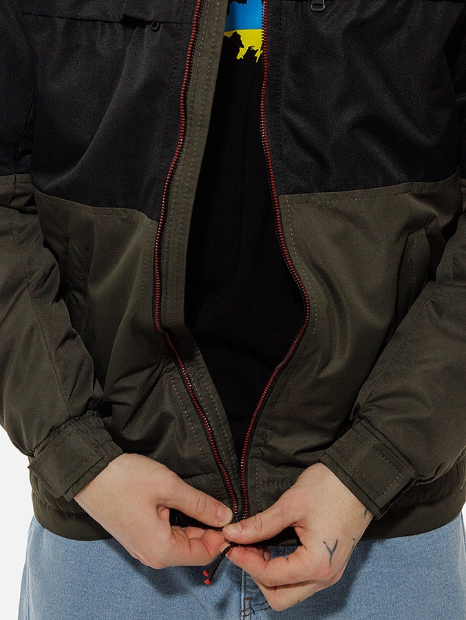 Чоловіча демісезонна куртка коротка 46 колір хакі ЦБ-00210442 SKT000895403 фото