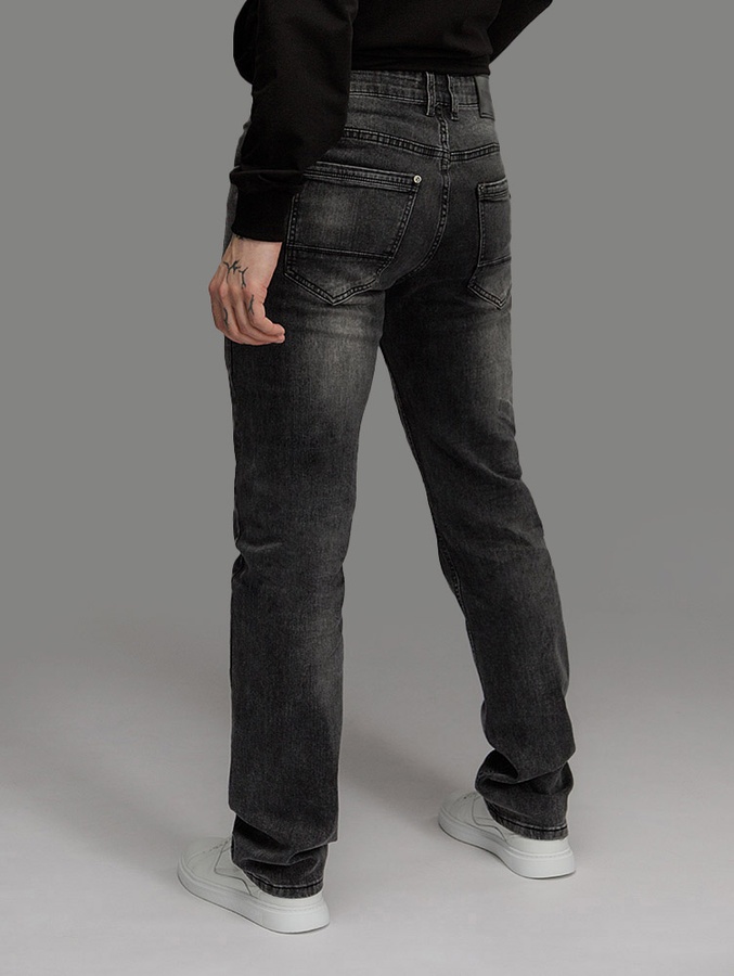 Чоловічі джинси регуляр 58 колір темно-сірий ЦБ-00217685 SKT000903046 фото
