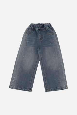 Джинсы wide leg для девочки цвет голубой 128 ЦБ-00290304 фото