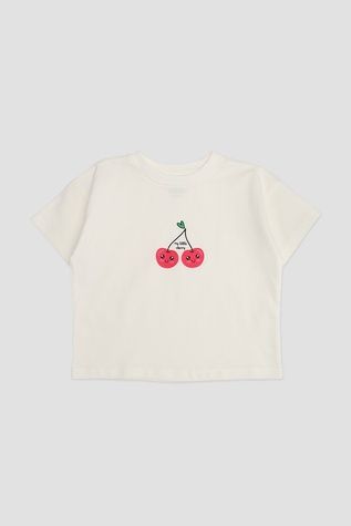Футболка с коротким рукавом для девочки цвет молочный 110 ЦБ-00271773 фото
