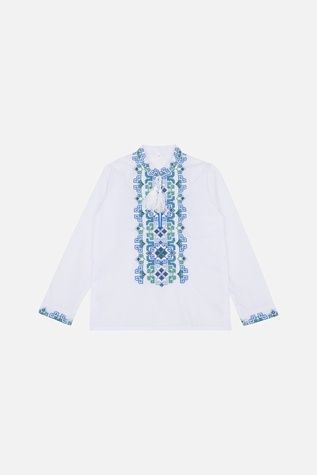 Вышиванка для мальчика с длинным рукавом цвет белый 134 ЦБ-00245240 фото