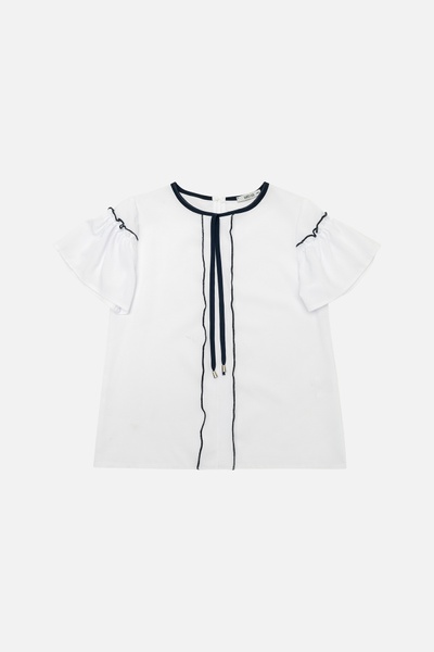 Блуза для дівчинки колір білий ЦБ-00196912 SKT000860156 фото