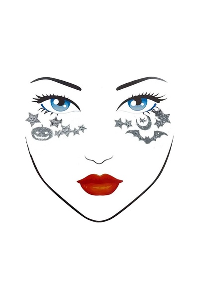 Набір стікерів для обличчя на Хелловін "Містична красуня" колір різнокольоровий ЦБ-00202604 SKT000872529 фото