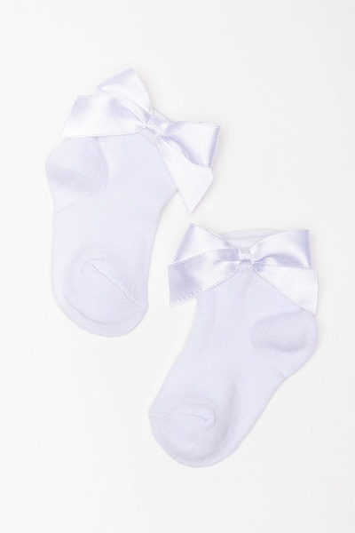 Шкарпетки з бантиком на дівчинку 20-21 колір білий ЦБ-00194628 SKT000854975 фото