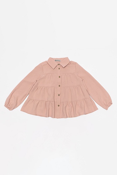 Блуза для дівчинки 128 колір пудровий ЦБ-00162575 SKT000551498 фото