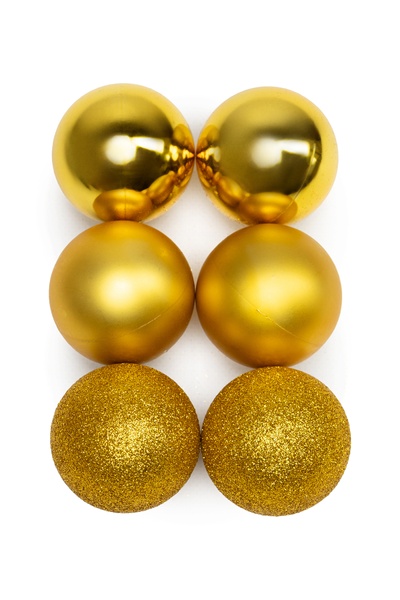 Набор шариков для елки цвет золотистый ЦБ-00238247 SKT000955818 фото