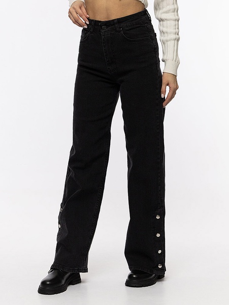 Женские джинсы 52 цвет черный ЦБ-00214662 SKT000896726 фото