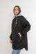Жіноча куртка 56 колір чорний ЦБ-00223703 SKT000918032 фото 3