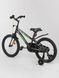 Дитячий двоколісний велосипед 18"дюймів колір чорно-салатовий ЦБ-00213412 SKT000893664 фото 1