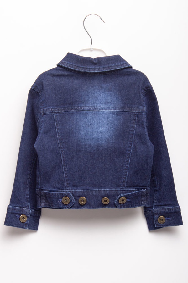 Куртка джинсовая короткая на девочку 92 цвет темно-синий ЦБ-00114280 SKT000509425 фото