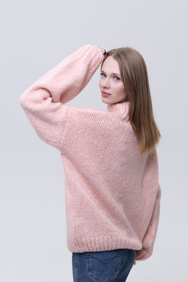 Жіночий светр 46 колір пудровий ЦБ-00233312 SKT000941226 фото