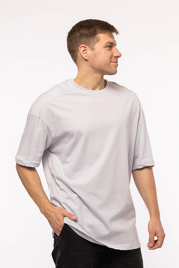 Чоловіча футболка 50 колір світло-сірий ЦБ-00189970 SKT000841352 фото