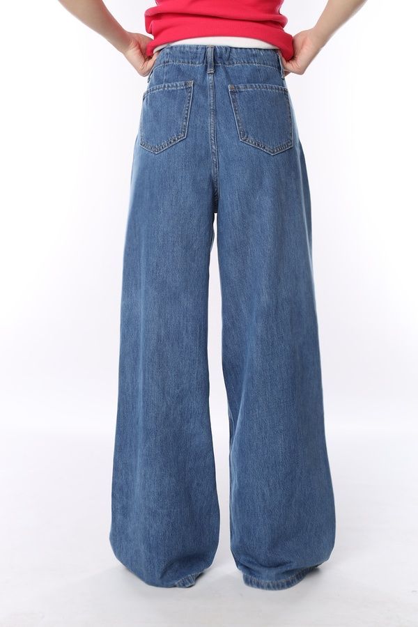 Джинсы wide leg женские цвет синий 50 ЦБ-00290506 фото