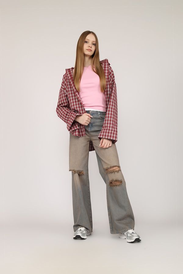 Джинси baggy жіночі колір блакитний 50 ЦБ-00273489 фото
