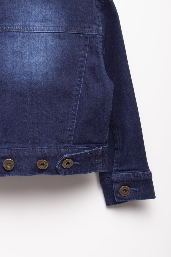Куртка джинсовая короткая на девочку 92 цвет темно-синий ЦБ-00114280 SKT000509425 фото