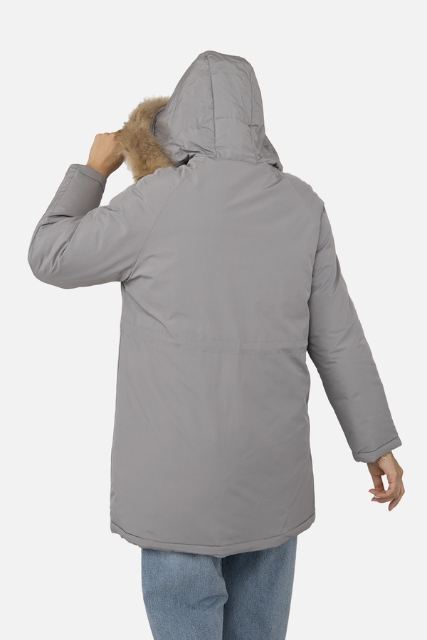 Жіноча куртка 46 колір сірий ЦБ-00197767 SKT000861921 фото