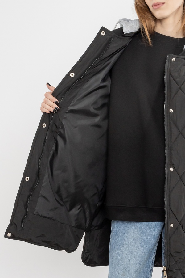 Жіноча куртка 56 колір чорний ЦБ-00223703 SKT000918032 фото