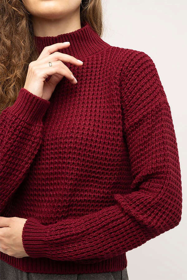 Жіночий светр 48 колір маджента ЦБ-00233295 SKT000941194 фото