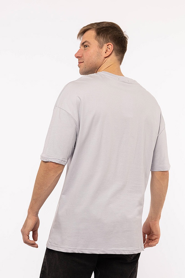 Чоловіча футболка 50 колір світло-сірий ЦБ-00189970 SKT000841352 фото