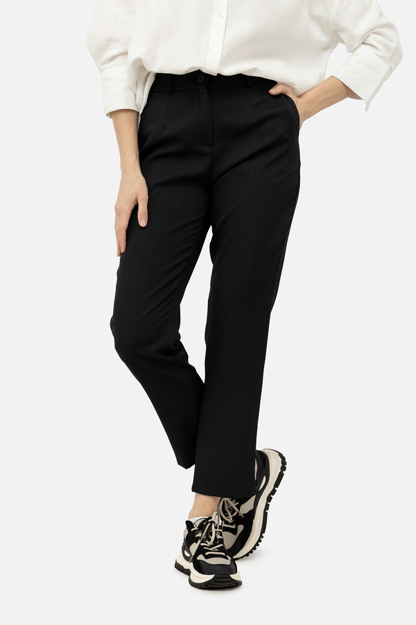 Жіночі штани 42 колір чорний ЦБ-00242181 SKT000963817 фото