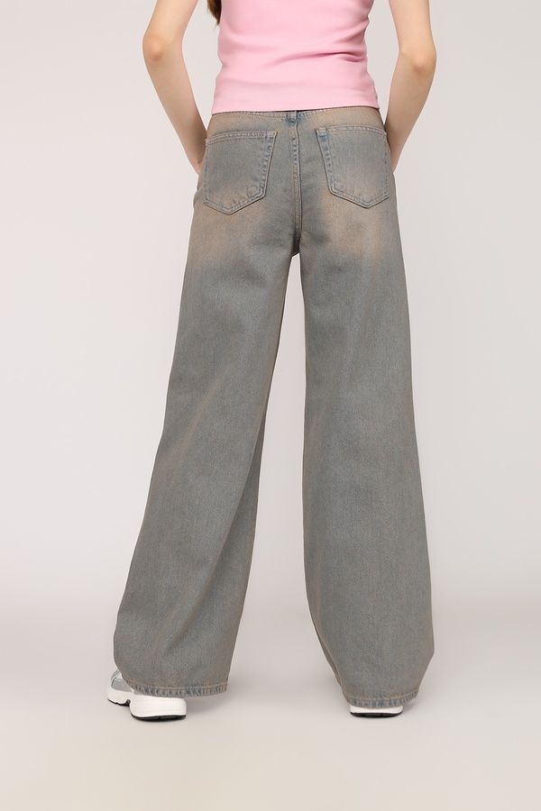 Джинси baggy жіночі колір блакитний 50 ЦБ-00273489 фото