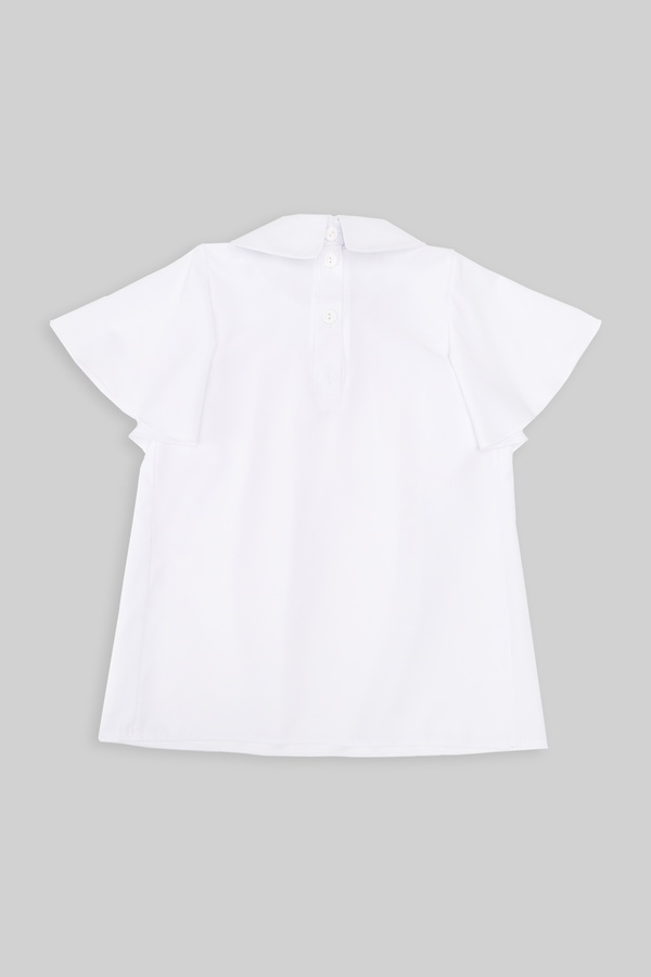 Блуза з коротким рукавом для дівчинки 116 колір білий ЦБ-00253489 SKT001002137 фото