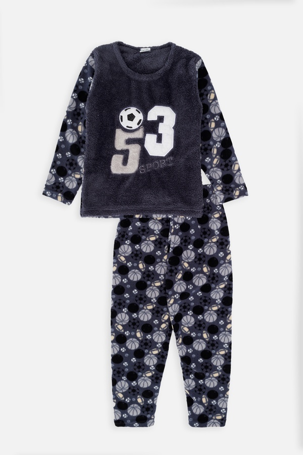 Пижама для мальчика 152 цвет темно-серый ЦБ-00240085 SKT000959939 фото