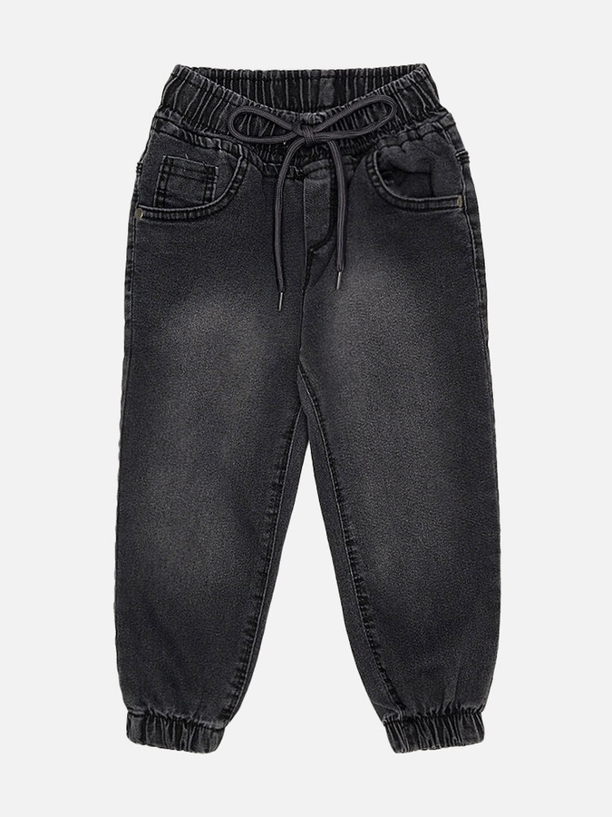 Джогеры джинсовые для мальчика 134 цвет темно-серый ЦБ-00224287 SKT000919598 фото