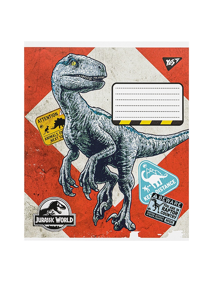 Зошит в лінійку 12 аркушів YES Jurassic world колір різнокольоровий ЦБ-00222599 SKT000915640 фото