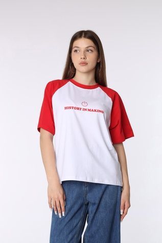 Футболка с короткими рукавами женская цвет белый 50