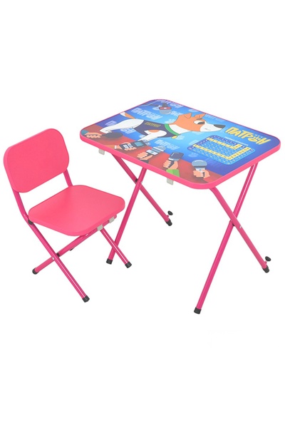 Детский складной столик и стульчик Пес Патрон цвет малиновый ЦБ-00252442 SKT000999054 фото