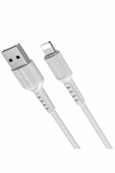 USB кабель Borofone BX16 Lightning 1m цвет белый ЦБ-00196943 SKT000860227 фото