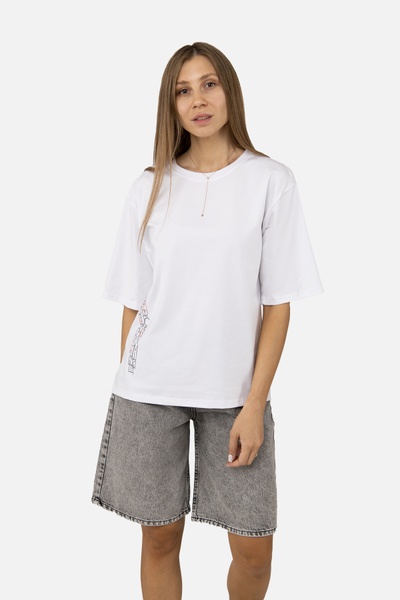 Жіноча футболка з коротким рукавом 48 колір білий ЦБ-00254683