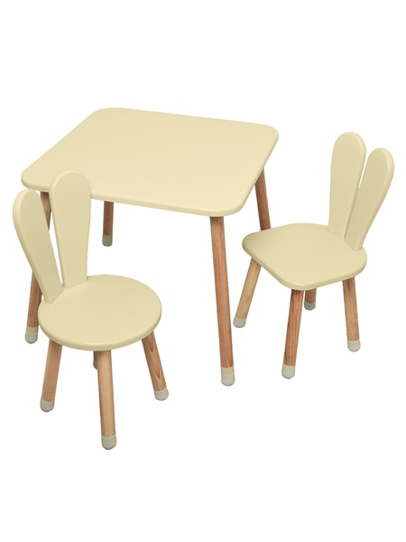 Детский столик с 2 стульями цвет бежевый ЦБ-00228582 SKT000929728 фото