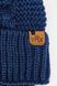 Комплект шапка-шарф на мальчика 48-50 цвет синий ЦБ-00206090 SKT000879707 фото 2