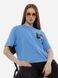 Жіноча футболка оверсайз 46 колір синій ЦБ-00219655 SKT000907807 фото 1
