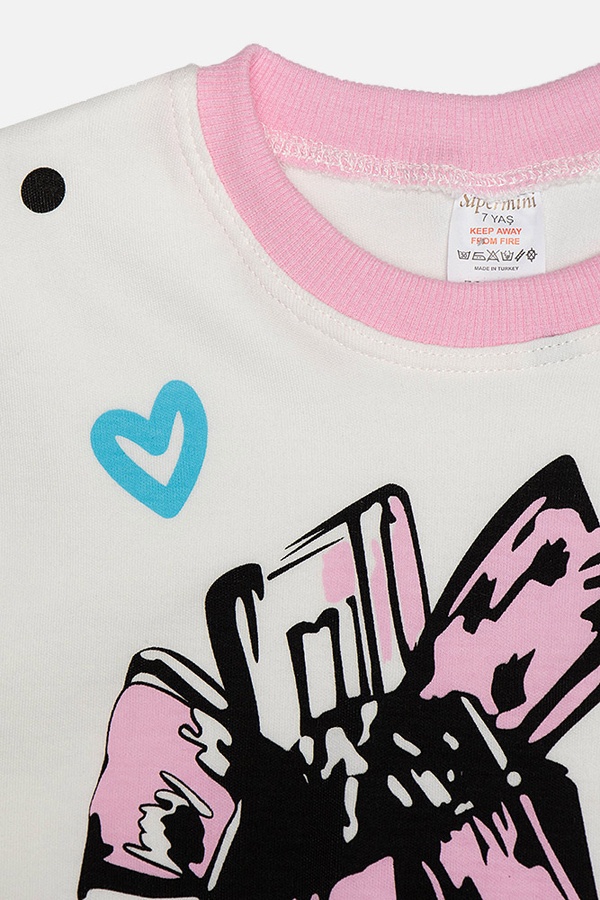 Пижама для девочки 128 цвет розовый ЦБ-00210392 SKT000889715 фото
